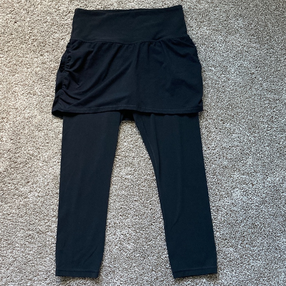 Athleta Elation 2-in-1 Capri Skirted Powervita High Waist Legging sz S TALL ST - Picture 2 of 10